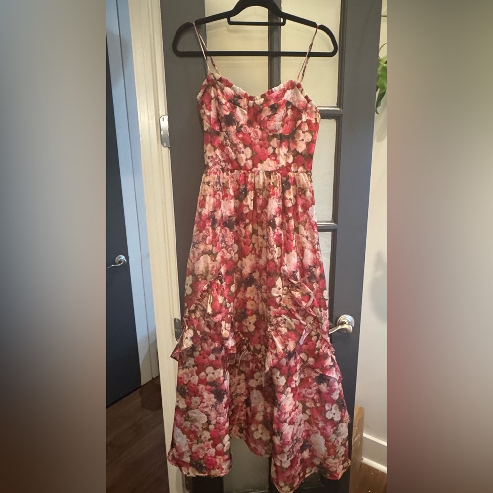 Storia Floral Pink Maxi Dress